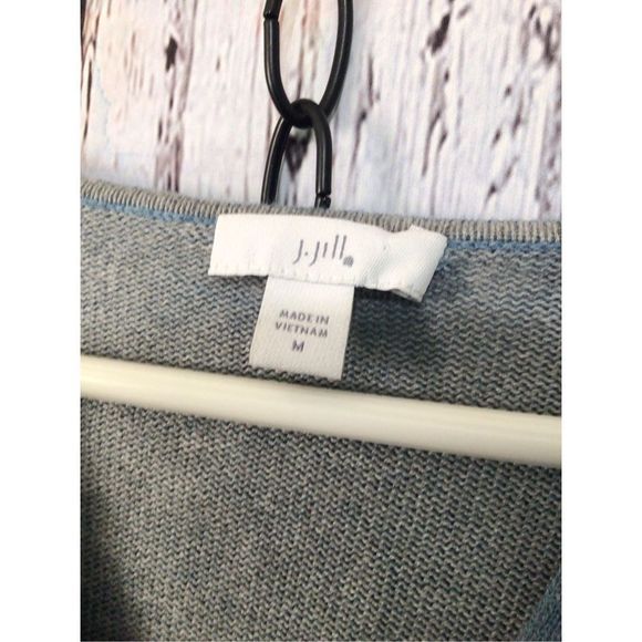 J. Jill Size M Blue Sweater ❄️☃️ - Picture 4 of 11